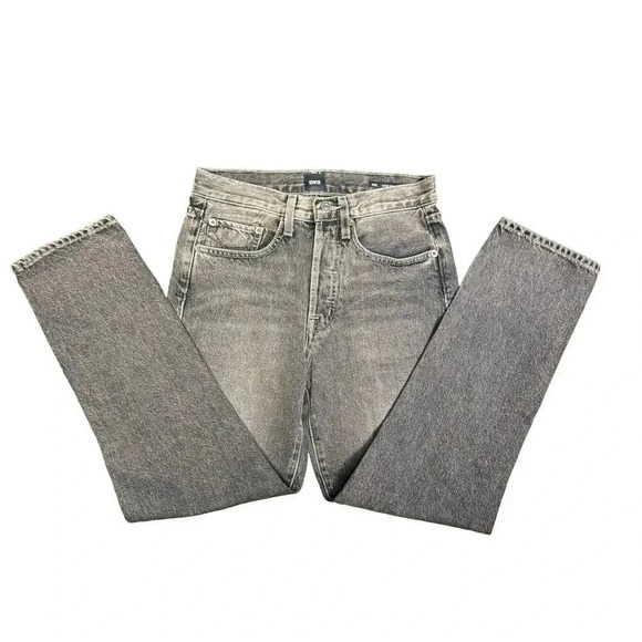 Edwin Hana Classic Straight Crop Rapture Black Wash Denim Jeans Women's 24 NWT - Picture 2 of 11